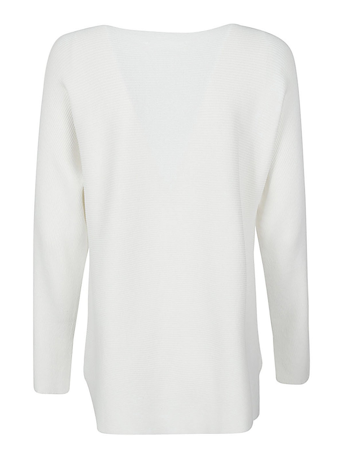 Shop Liviana Conti Ribbed Viscose Sweater In White