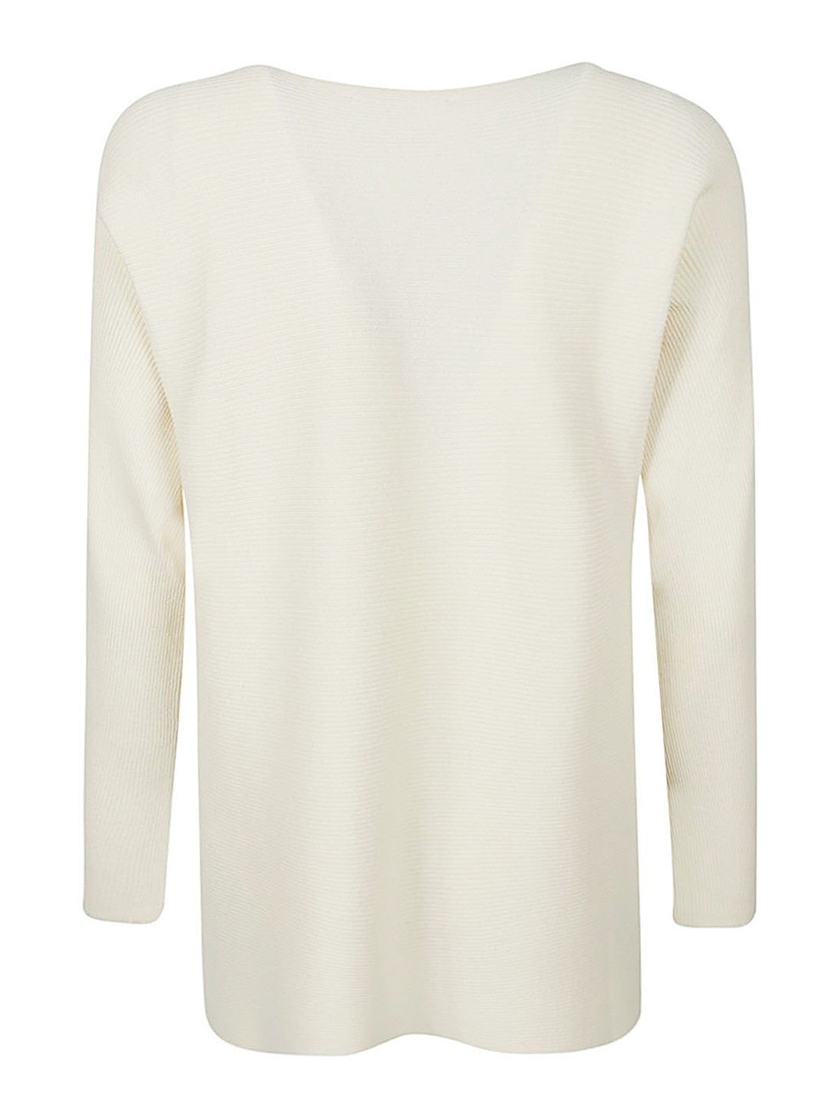 Shop Liviana Conti Ribbed Viscose Sweater In White