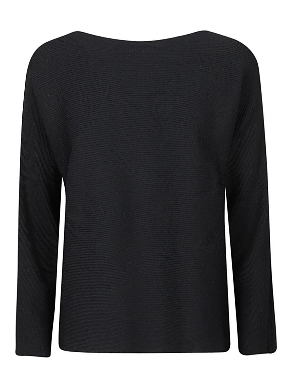 Liviana Conti Ribbed Viscose Sweater In Black