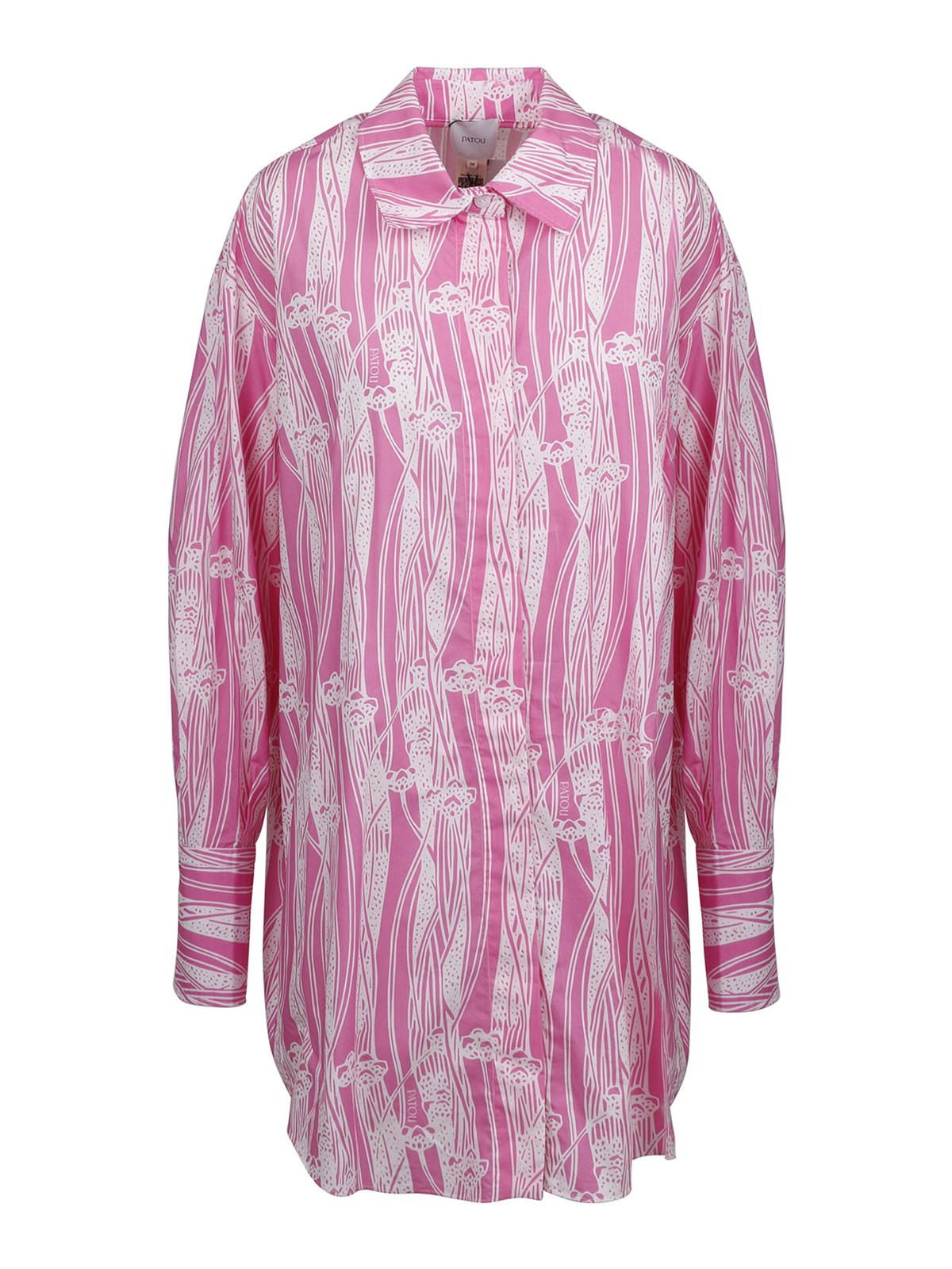 Patou Abstract Print Over Shirt In Pink