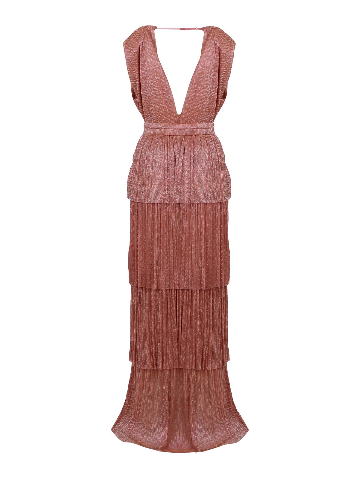 Sabina Musayev Metallic effect skylar long dress|10209PINK210