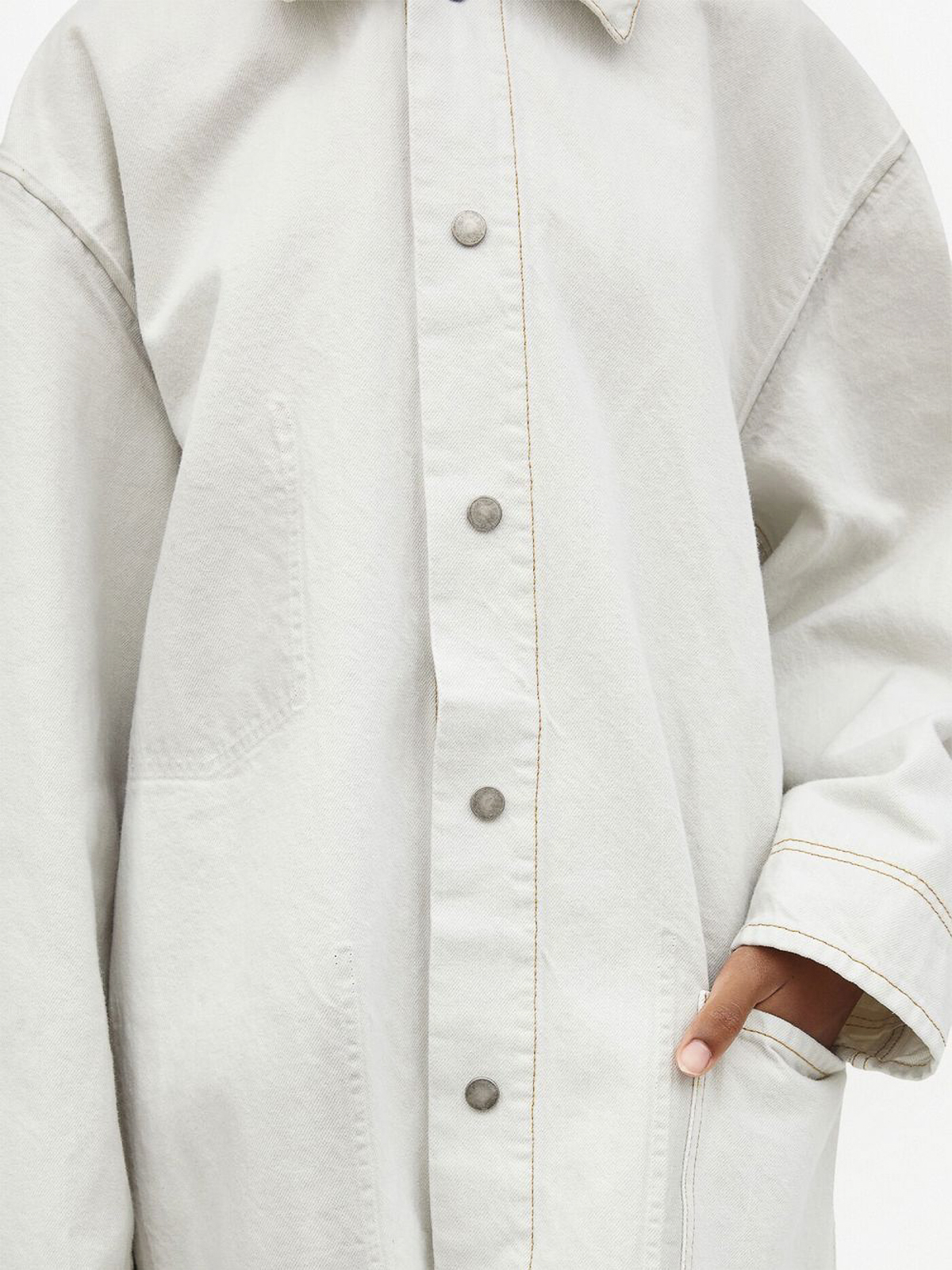 Shop Maison Margiela Shirt Style Casual Jacket In White