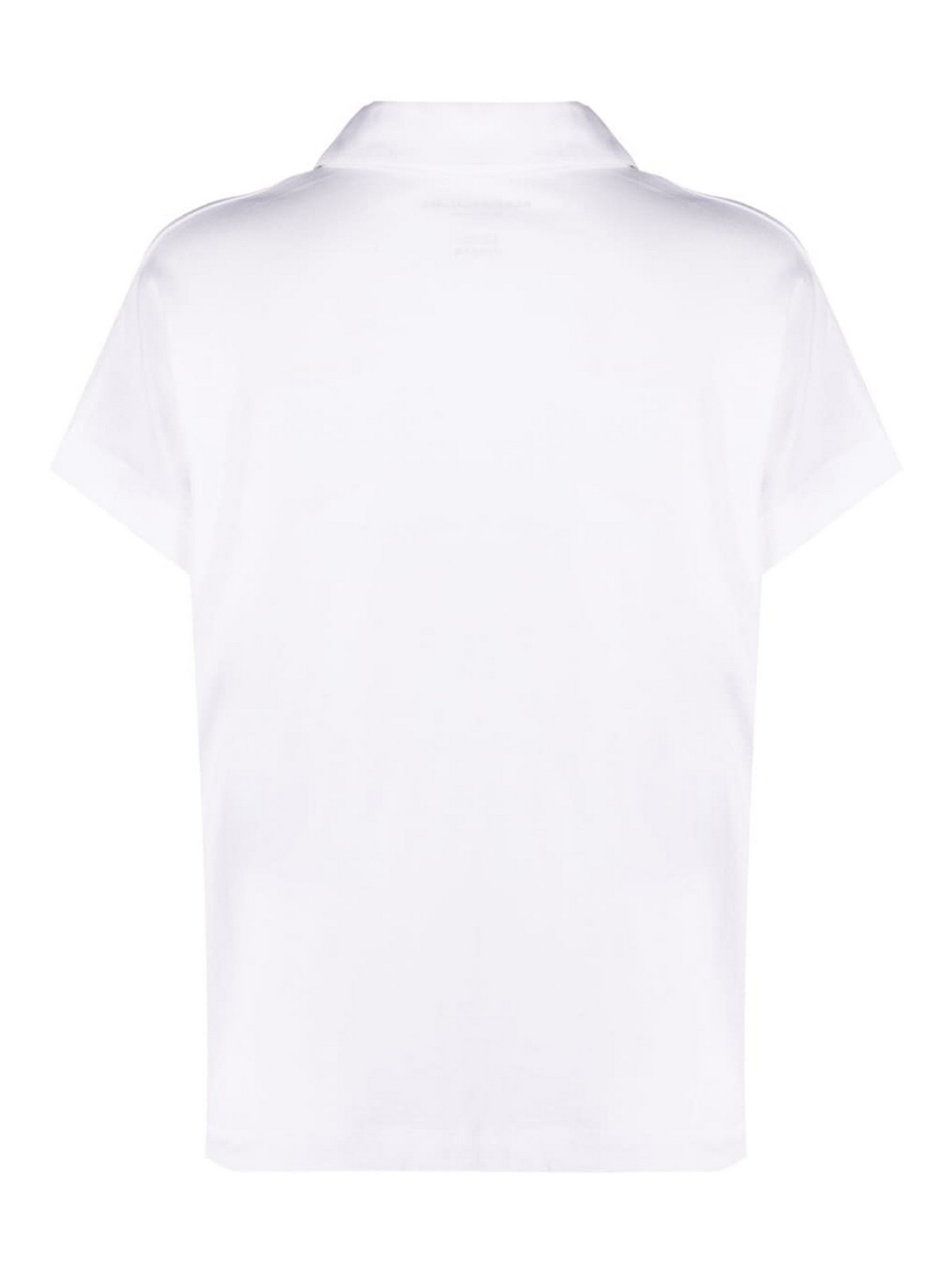 Shop Majestic Short Sleeve Cotton Blend Shirt In White