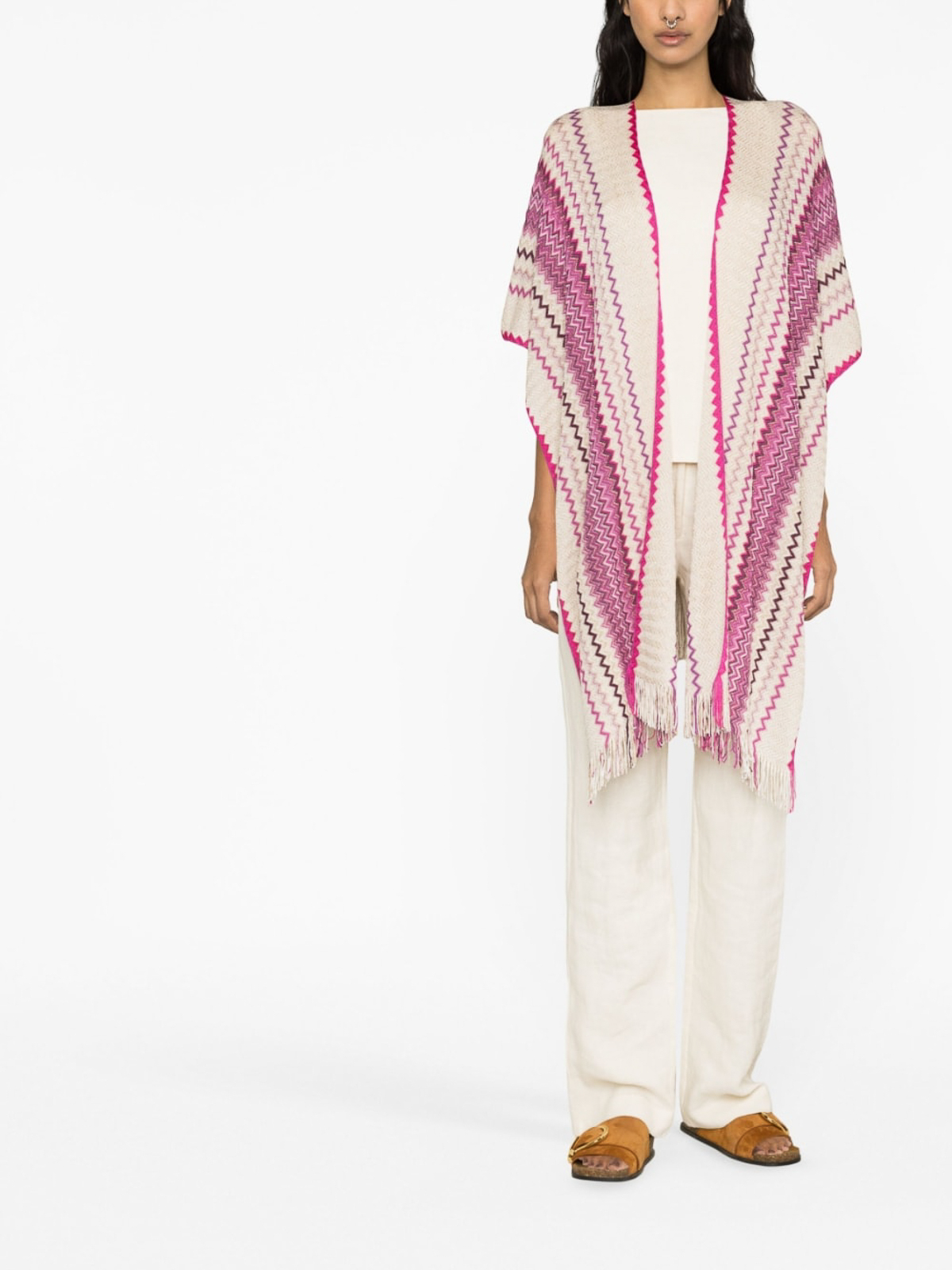 MISSONI ポンチョ MISSONI ポンチョ風コート レディース 総柄
