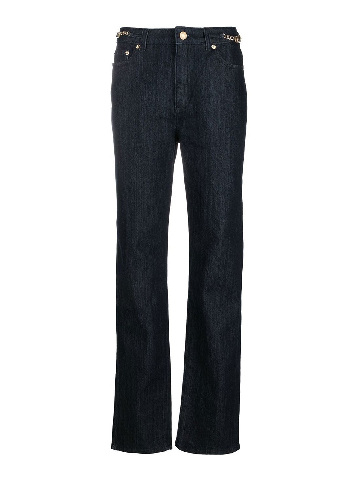Michael Kors Cropped Denim Jeans In Dark Wash