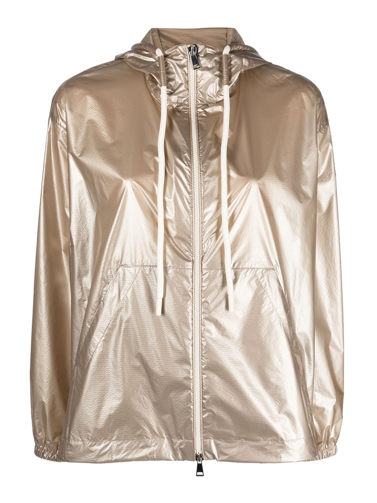Moncler Tazenat Zip-up Hooded Jacket In Gold
