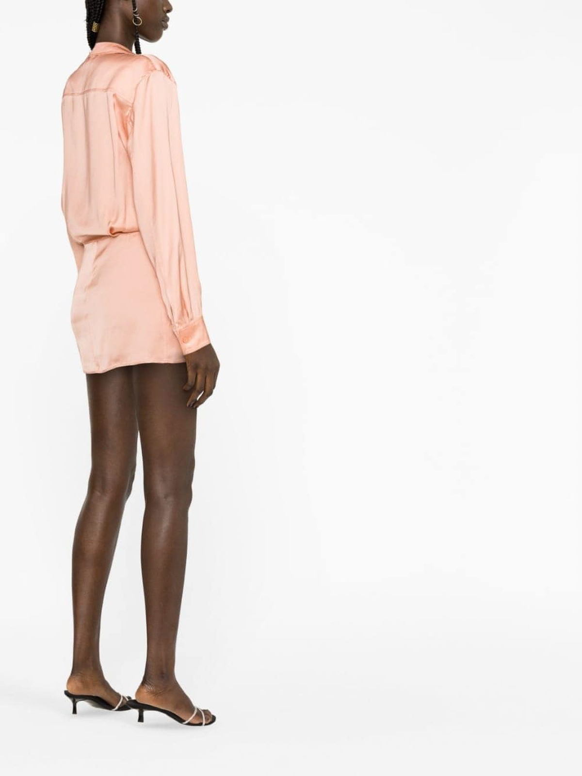 Shop Off-white Shirt Dress In Pink