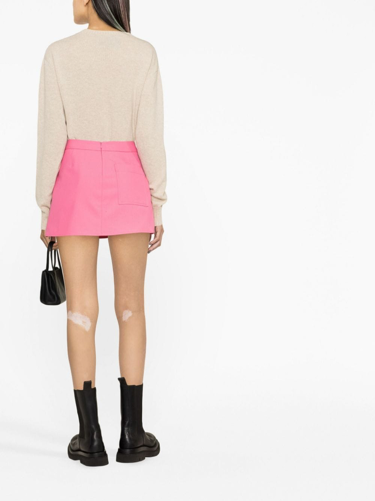 Shop Palm Angels Cotton Mini Skirt In Pink