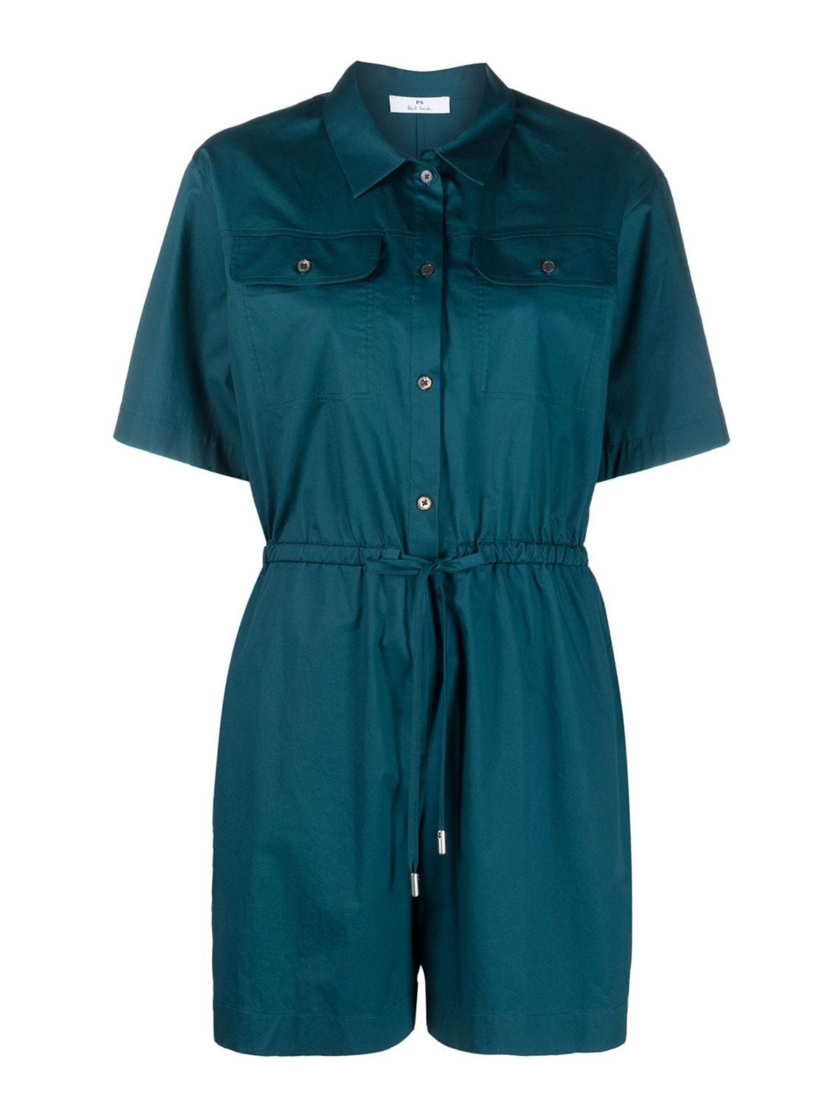 Paul Smith Cotton Playsuit In Blue