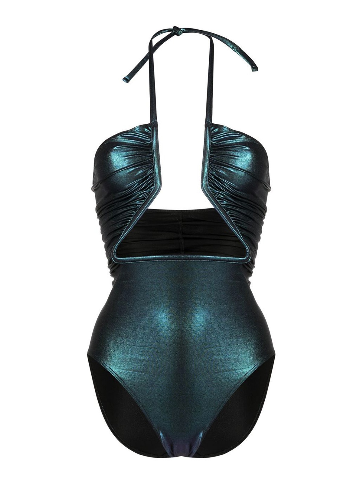 Shop Rick Owens Cut-out Swimsuit In Green