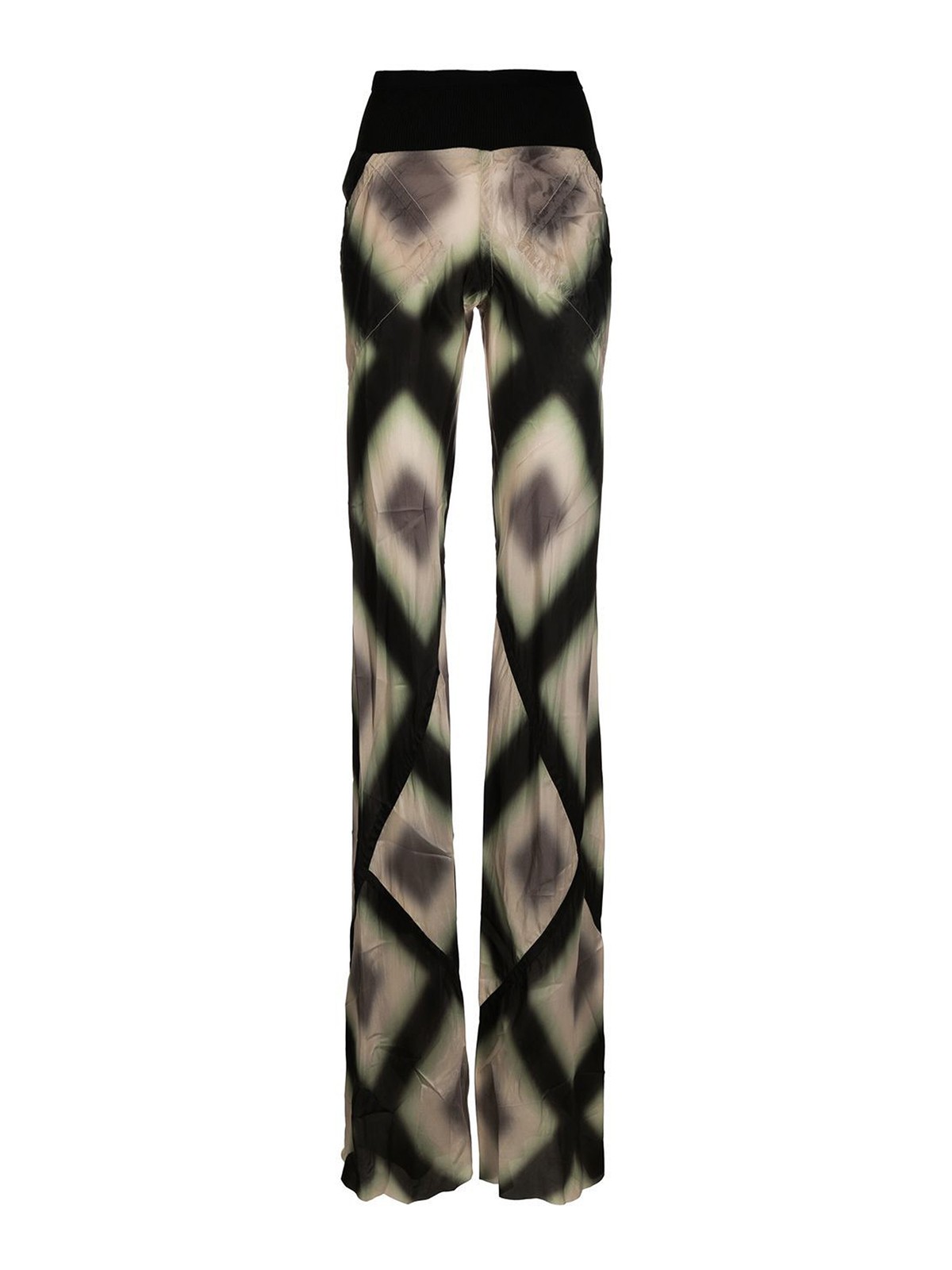 RICK OWENS PRINTED FLARED TROUSERS