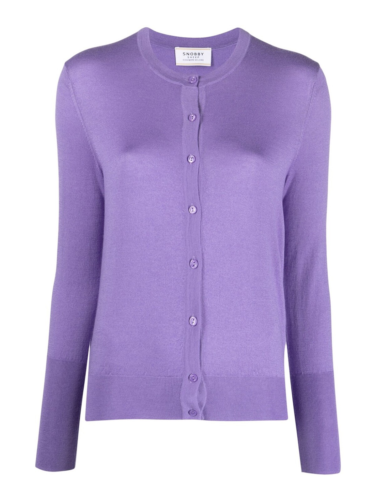 Shop Snobby Sheep Cashmere Blend Cardigan In Light Purple