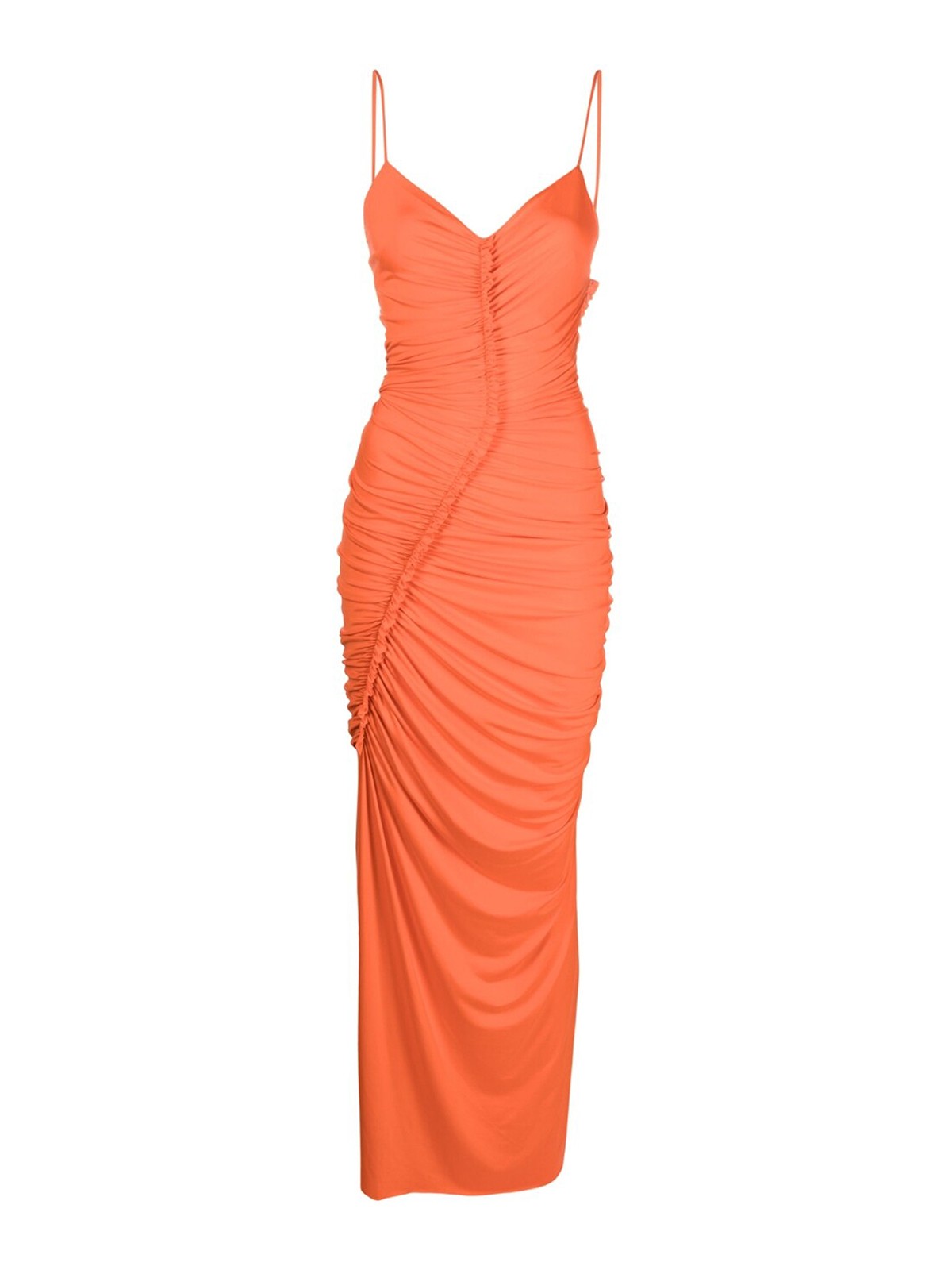 Victoria Beckham Ruched fitted dress - Orange|1223JDR004598ACORAL