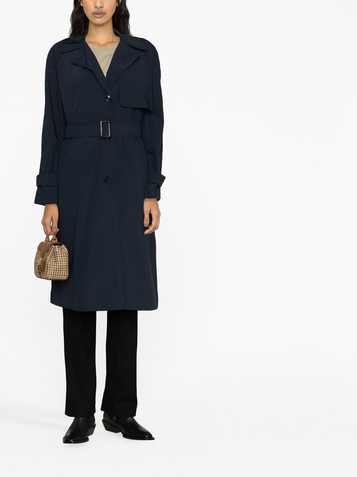 Shop Woolrich Belted Summer Trench In Blue