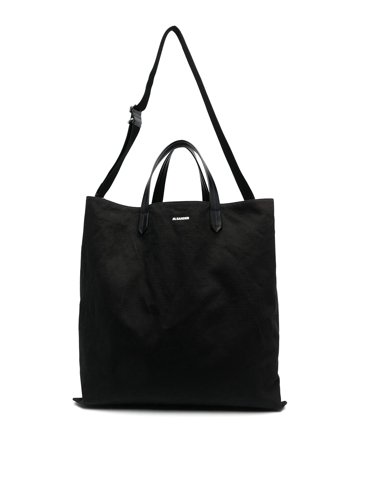◆JIL SANDER◆トートバッグ 黒 Jil Sander Logo Tote Bag - Black (Heavy Linen / Cotton