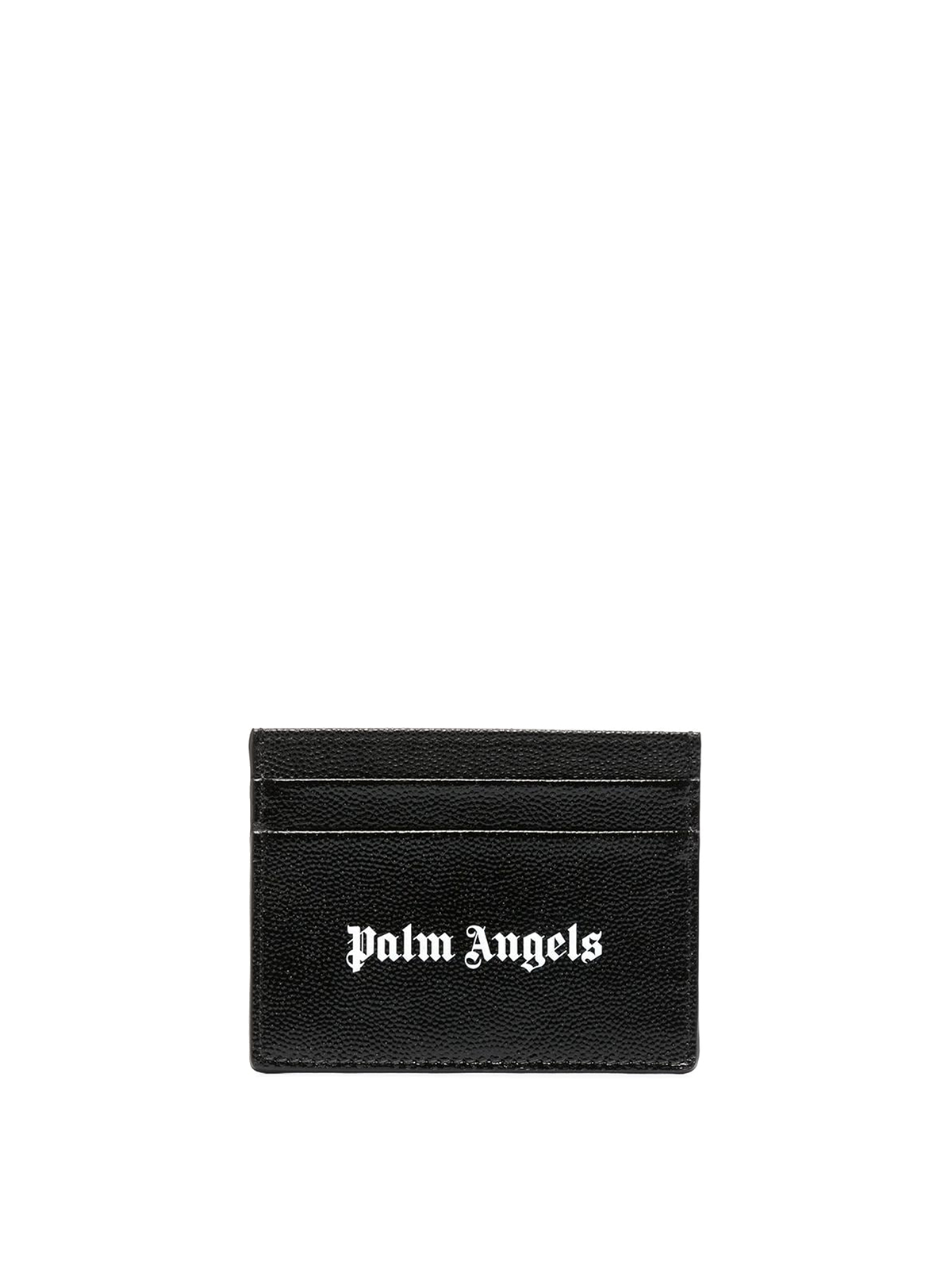 Palm Angels Leather Credit Card Case In Black