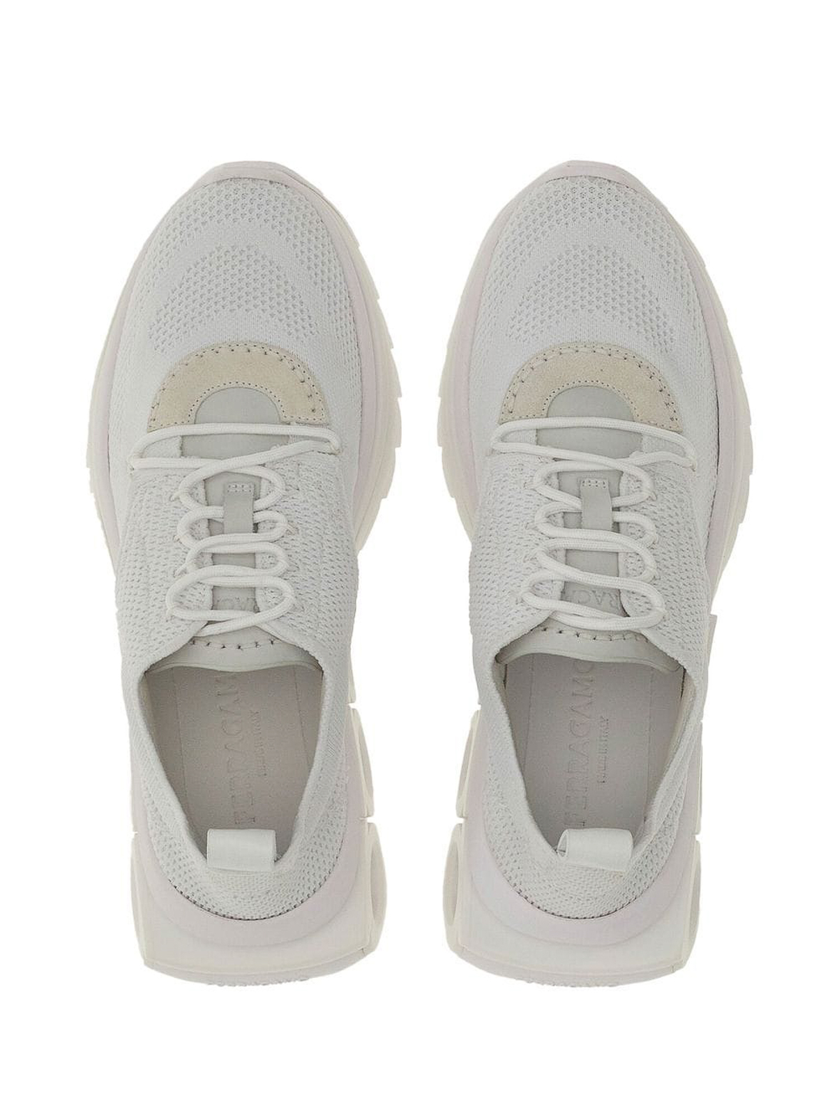 Shop Ferragamo Nima Sneakers In White