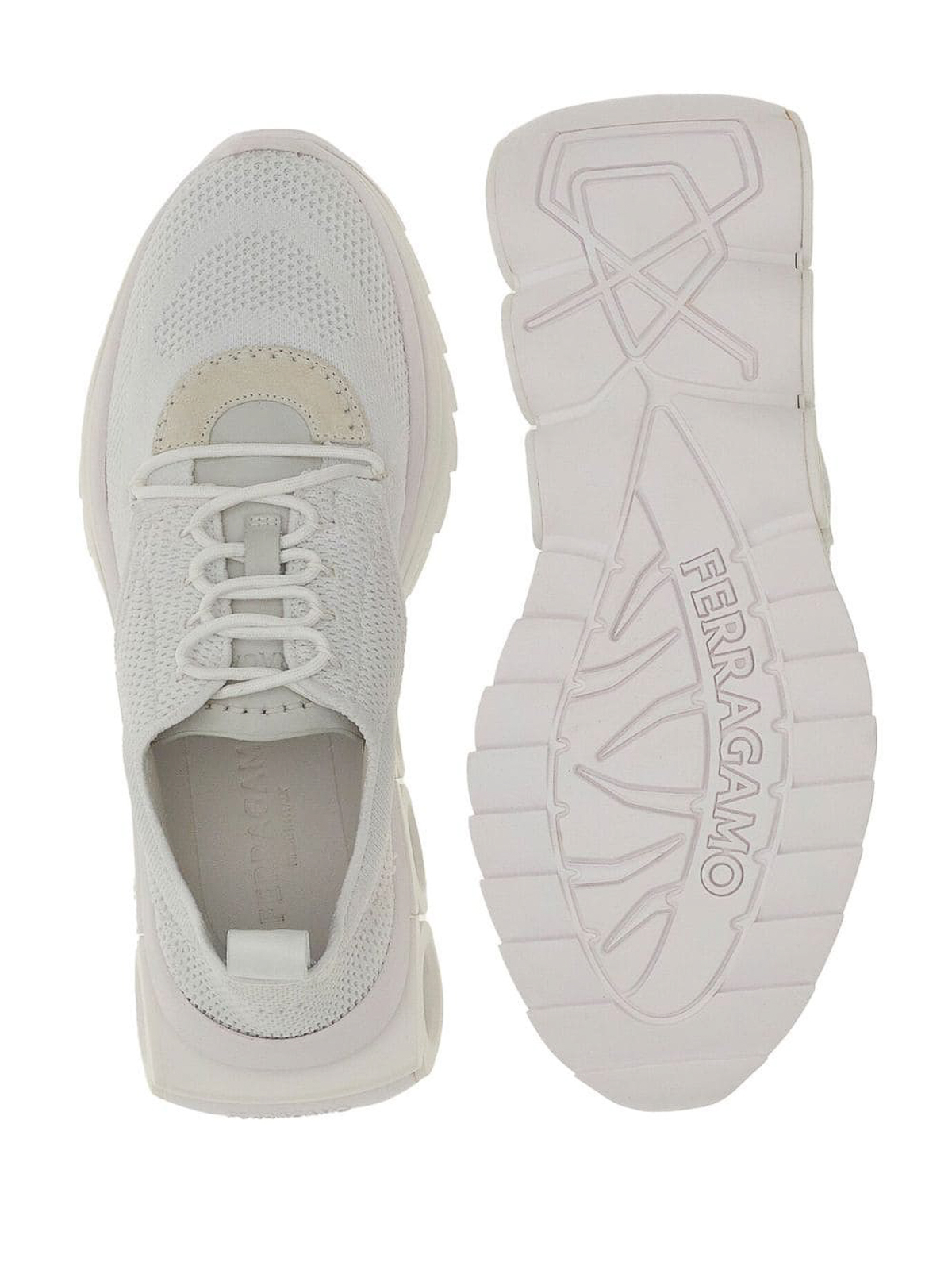 Shop Ferragamo Nima Sneakers In White