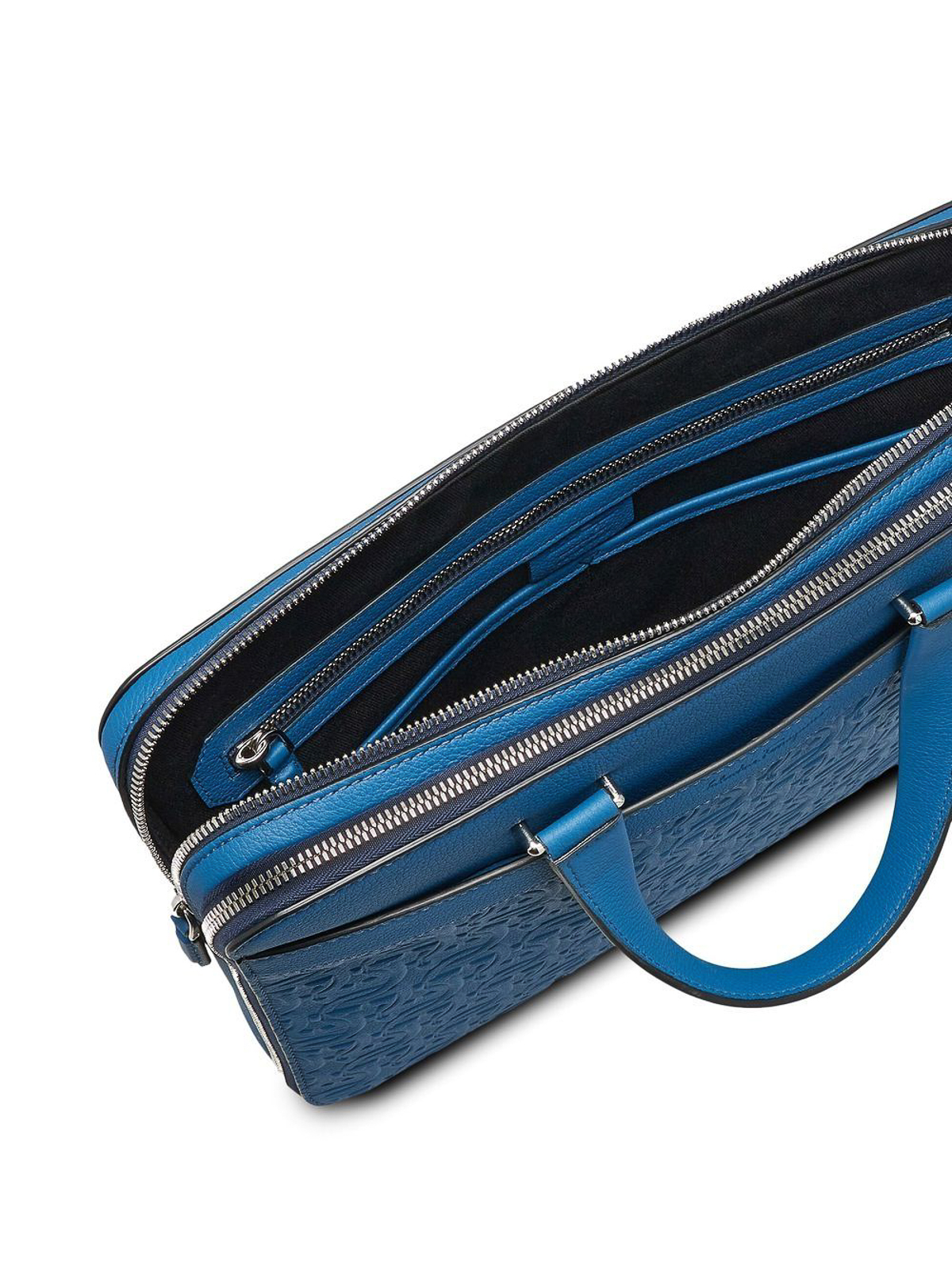 Ferragamo Leather briefcase - Blue - Men|241223758116001