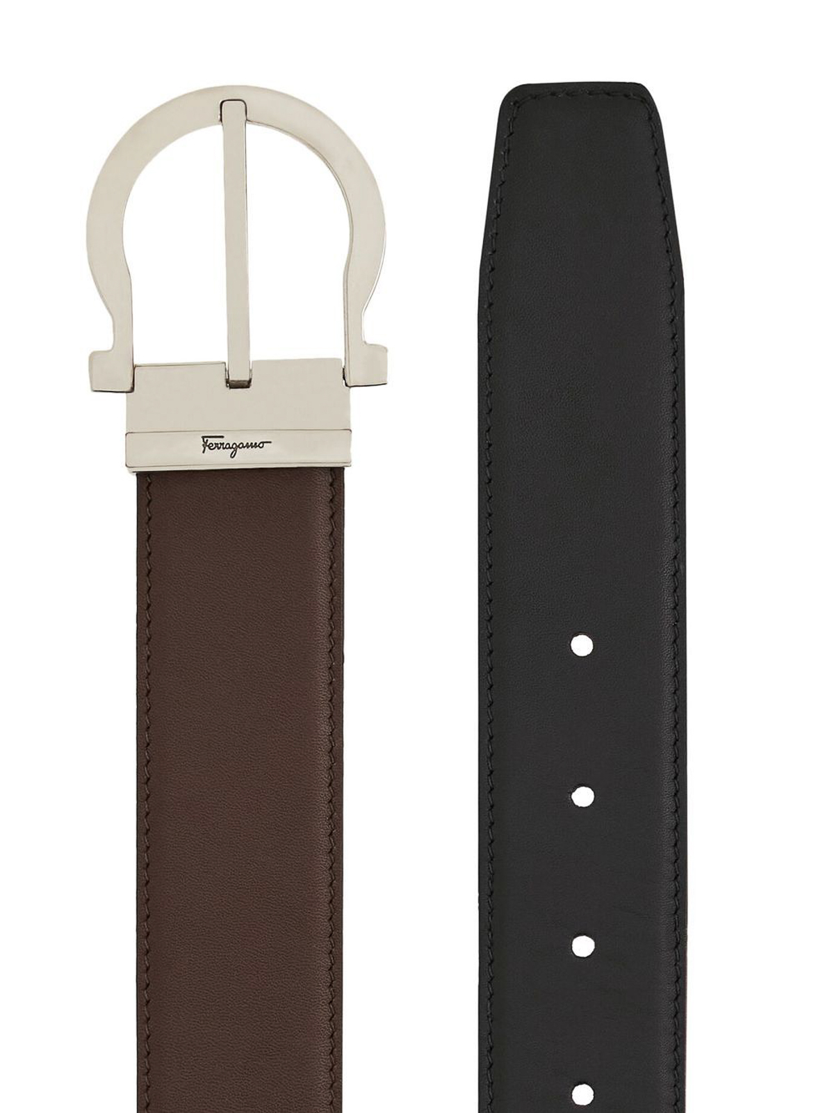 Belts Salvatore Ferragamo - Gancini leather adjustable belt