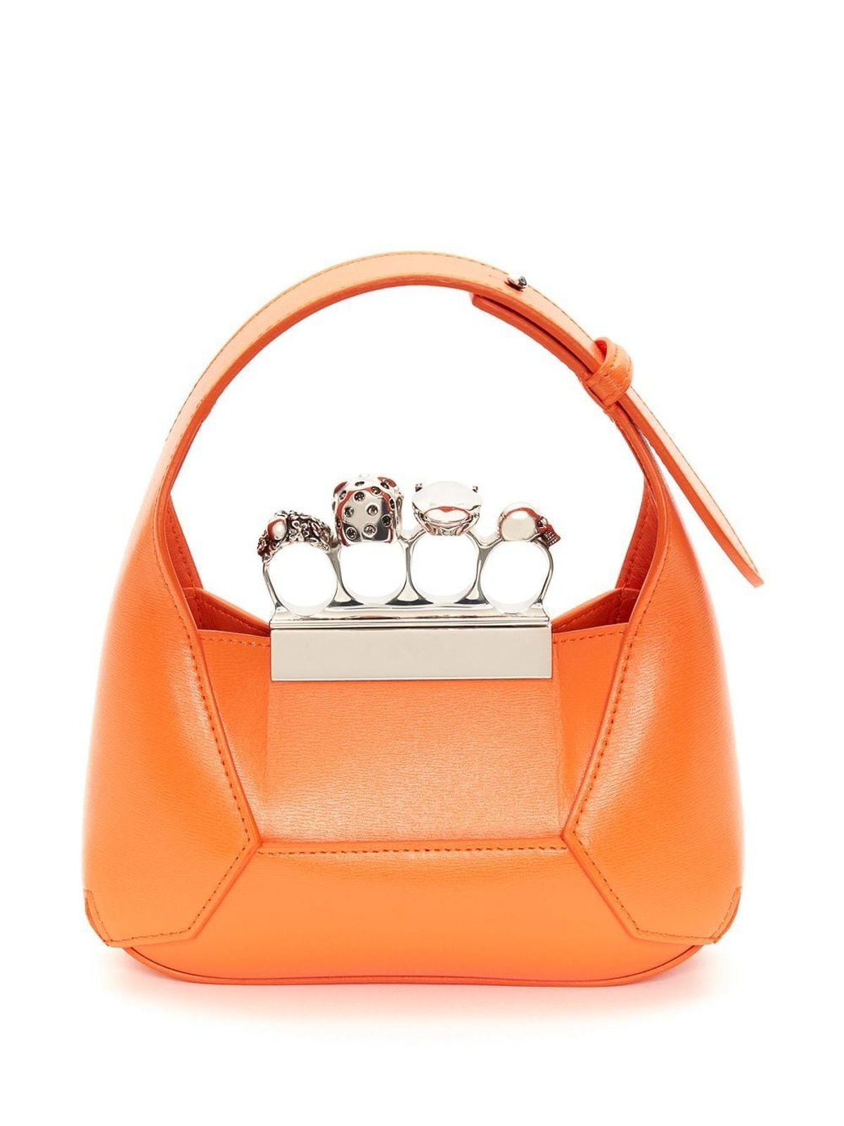 Alexander McQueen Jewelled Hobo Leather Mini Bag