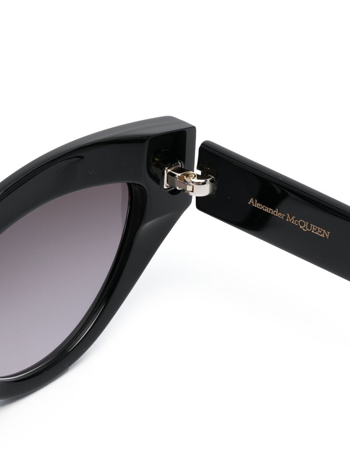 Shop Alexander Mcqueen Cat Eye Sunglasses In Black