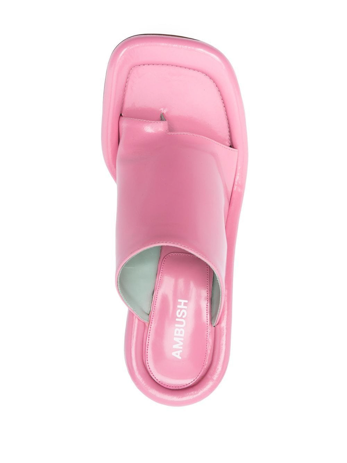 Shop Ambush Leather Sandals In Pink