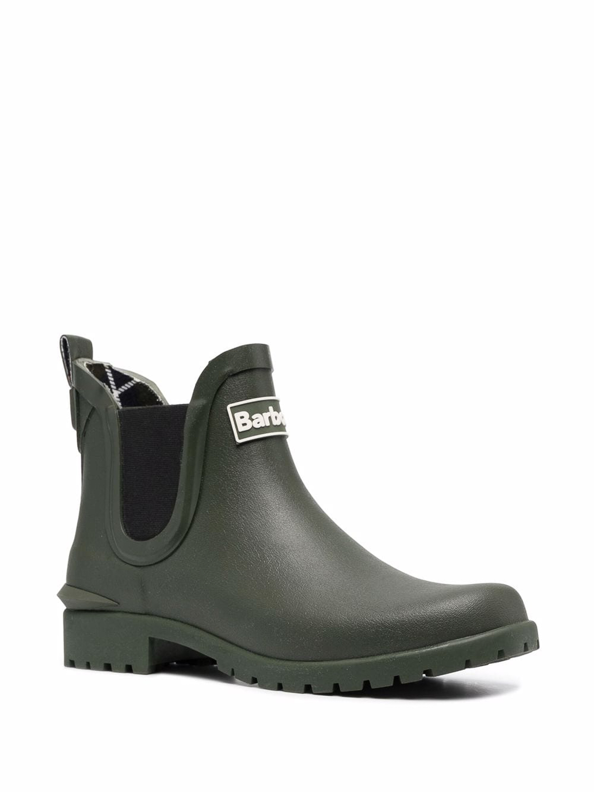 Shop Barbour Wilton Rubber Boots In Green