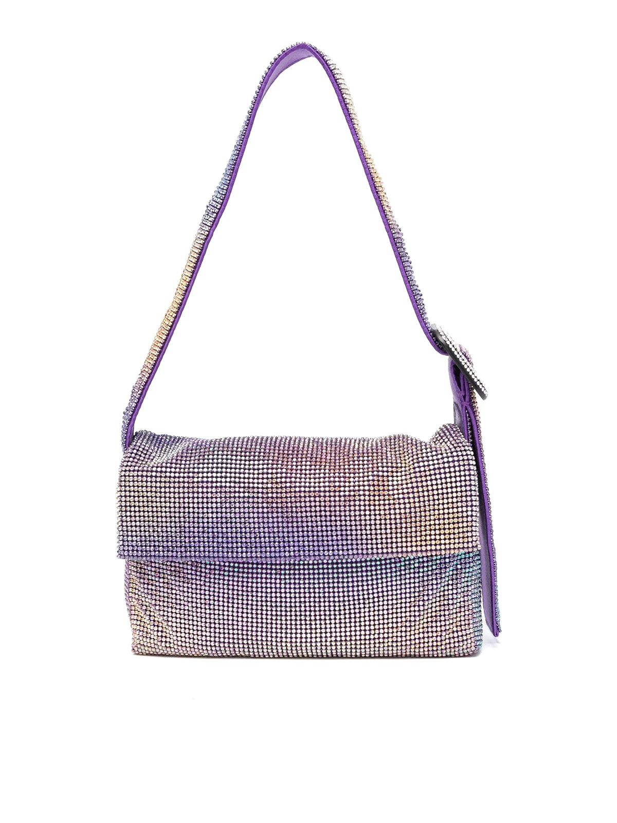 Shop Benedetta Bruzziches Vitty La Mignon Crystal-embellished Mini Bag In Purple