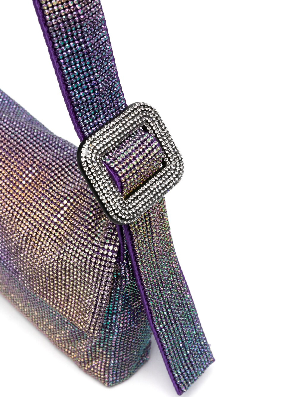 Shop Benedetta Bruzziches Vitty La Mignon Crystal-embellished Mini Bag In Purple