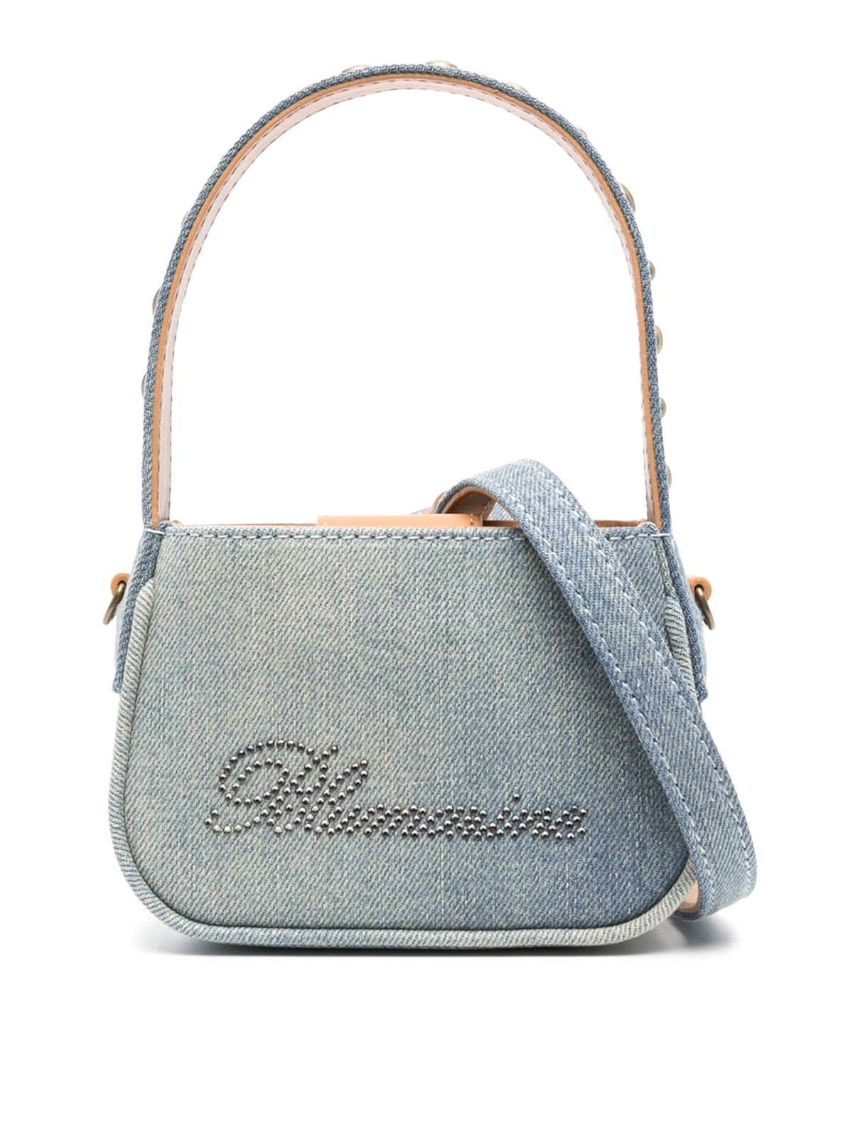 Blumarine Logo denim handbag - Light Wash - Women|4W006AC9468