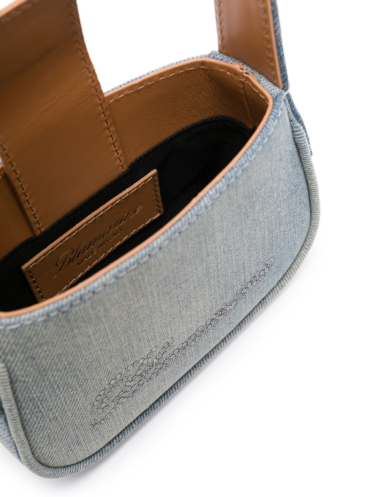 Blumarine Logo denim handbag - Light Wash - Women|4W006AC9468