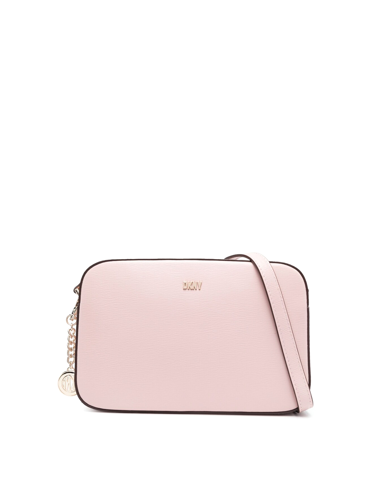Pink Bryant Leather Crossbody Bag by Dkny in Pink color for Luxury Clothing  | THE LIST
