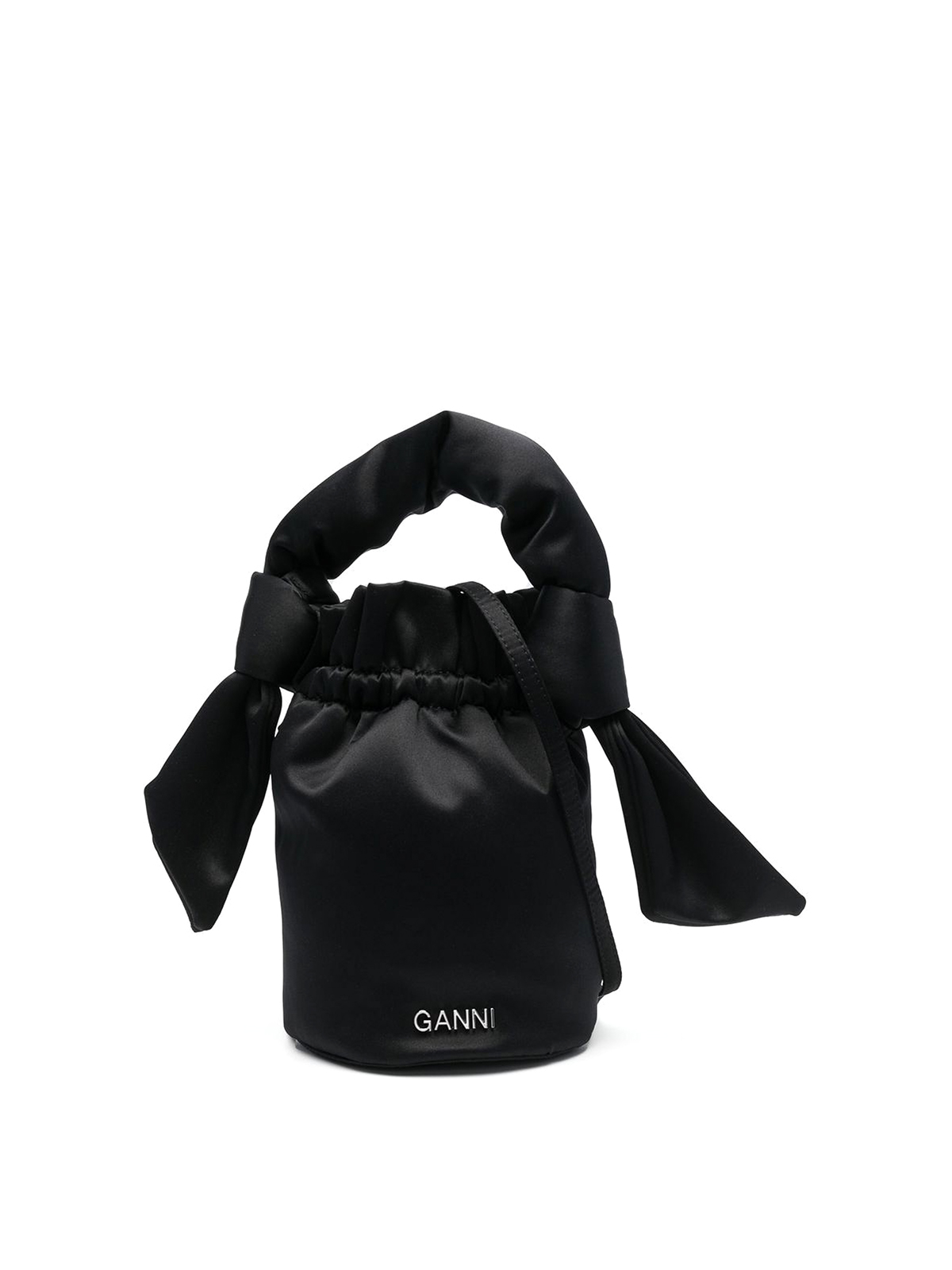 Small Black Knot Bucket Bag
