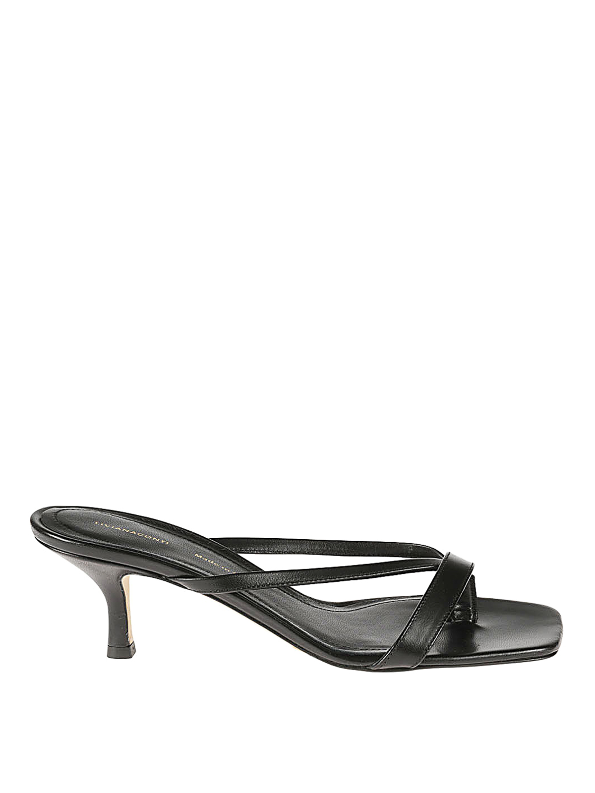 Liviana Conti Leather Thong Sandals In Black