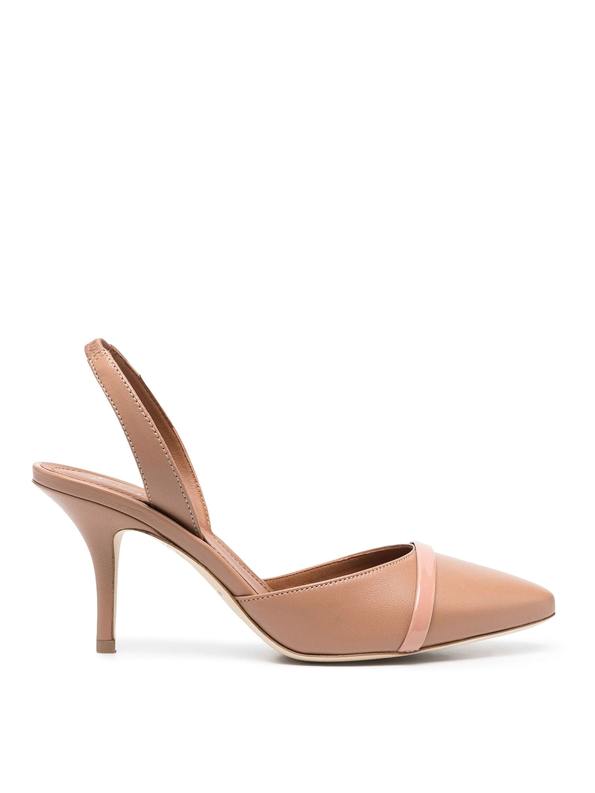 Shop Malone Souliers Elsie 70 Leather Pumps In Nude & Neutrals