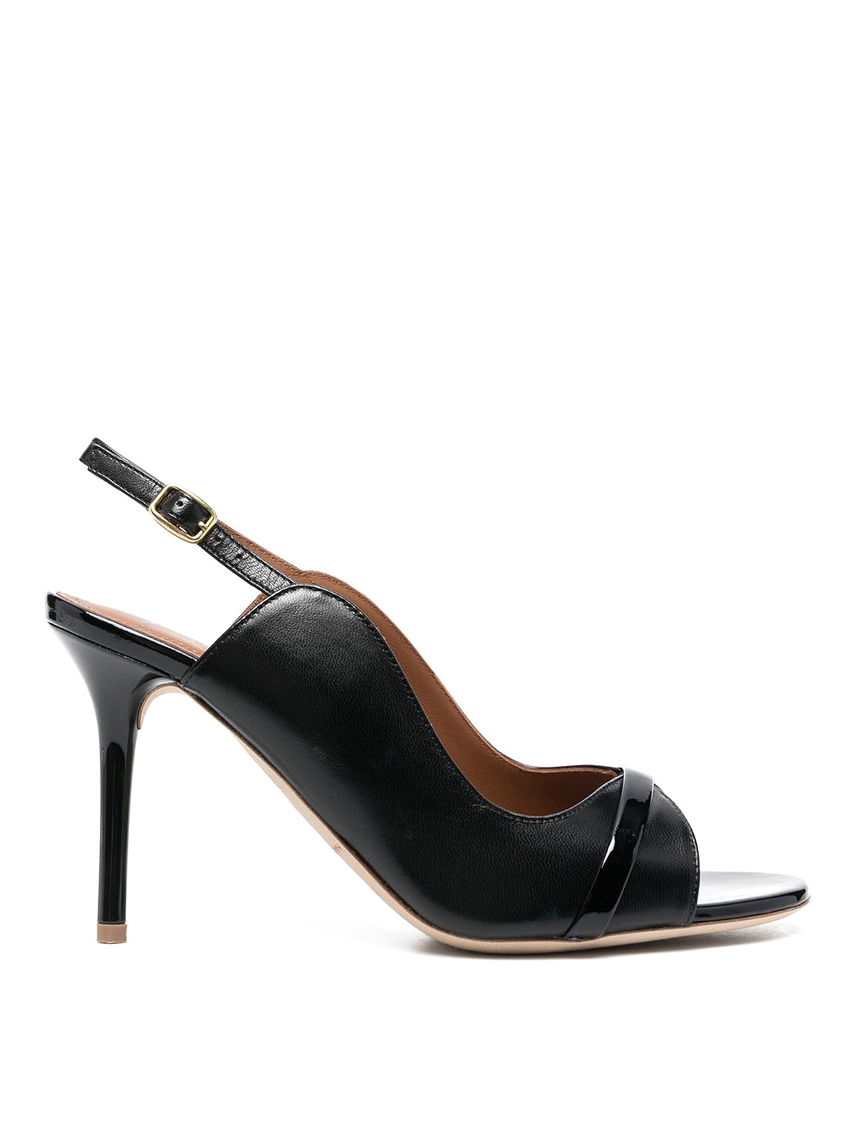 Shop Malone Souliers Jenny 85 Leather Sandals In Black