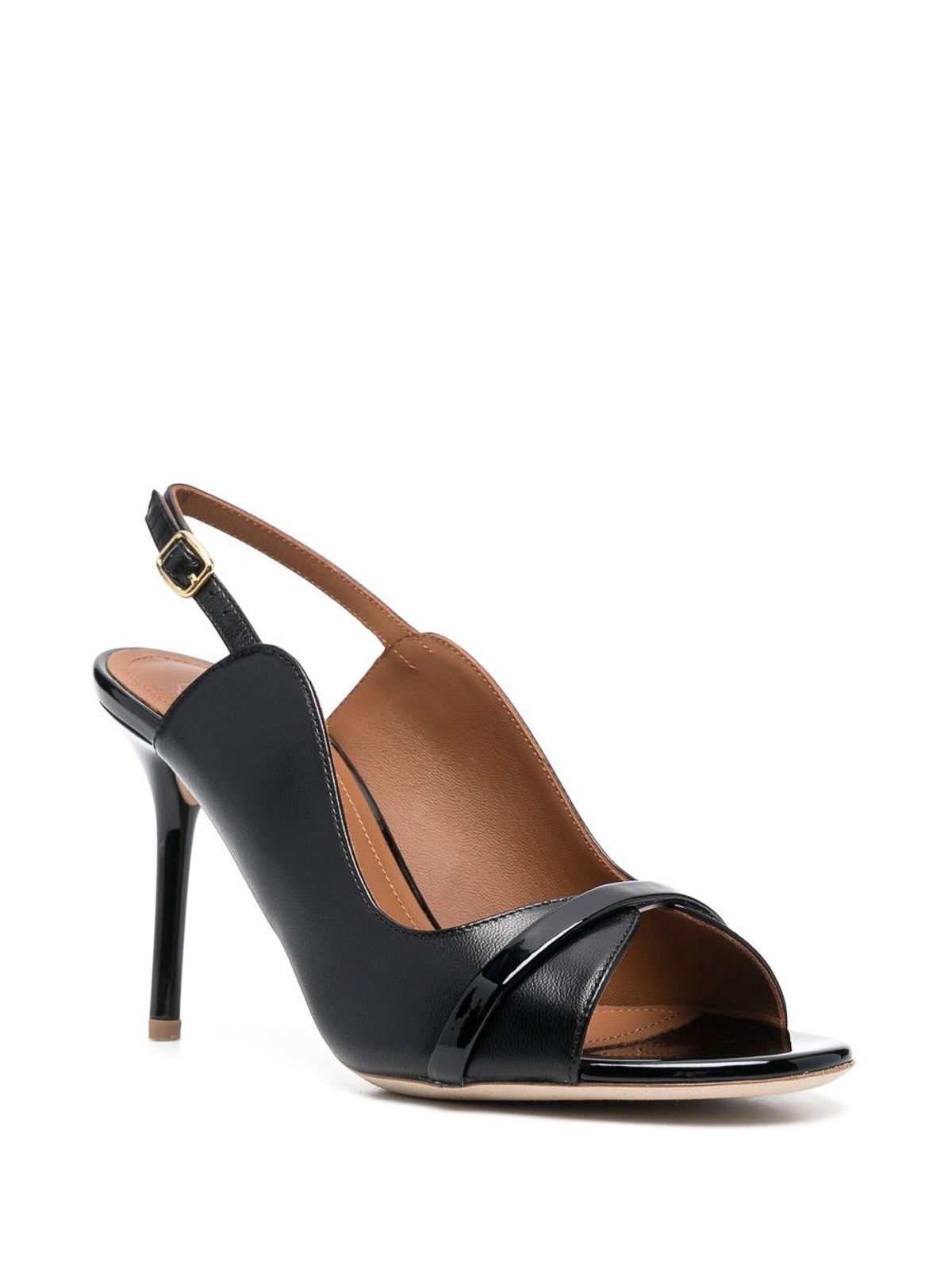 Shop Malone Souliers Jenny 85 Leather Sandals In Black