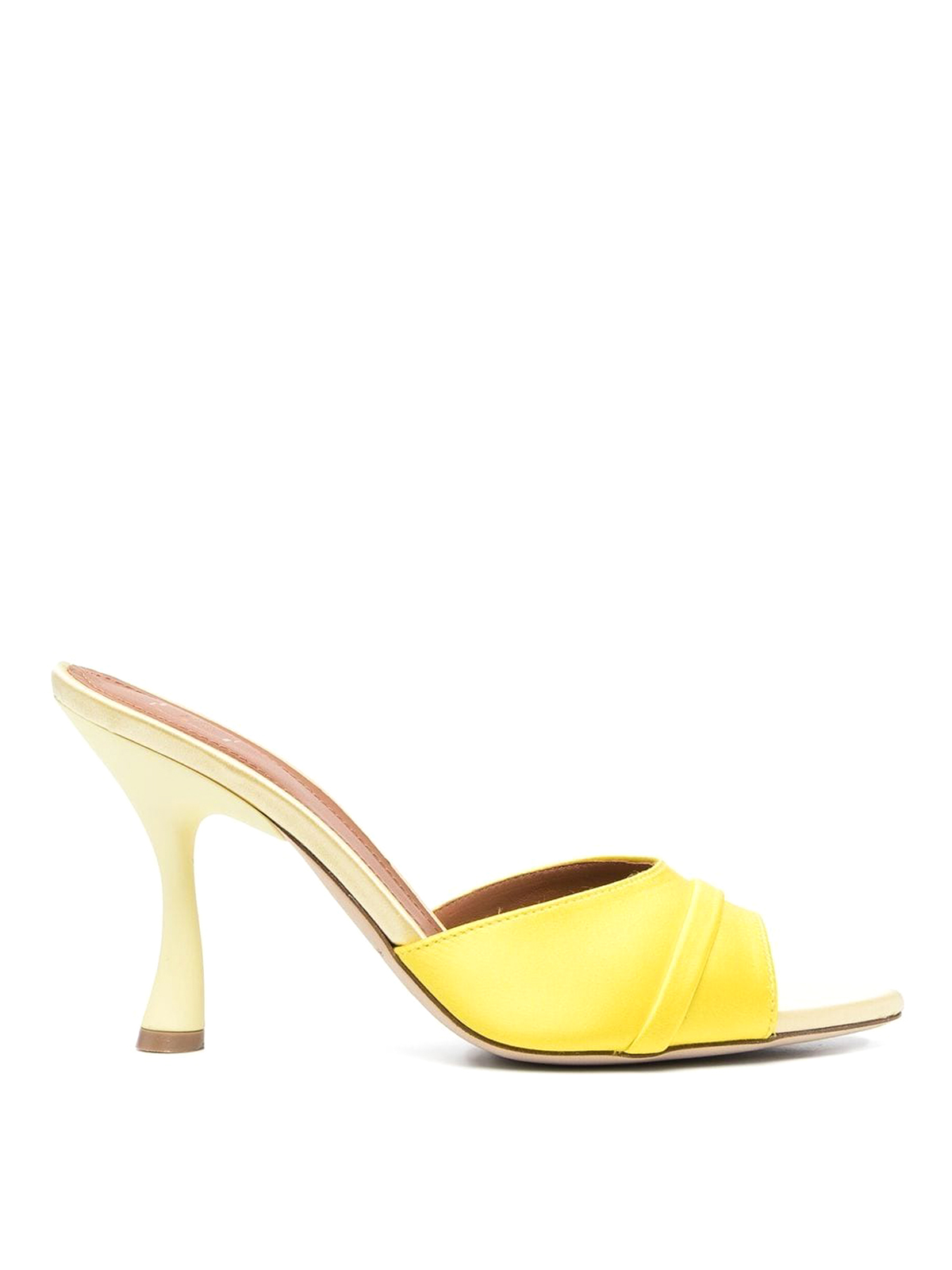 Malone Souliers Julia Satin Mules In Yellow