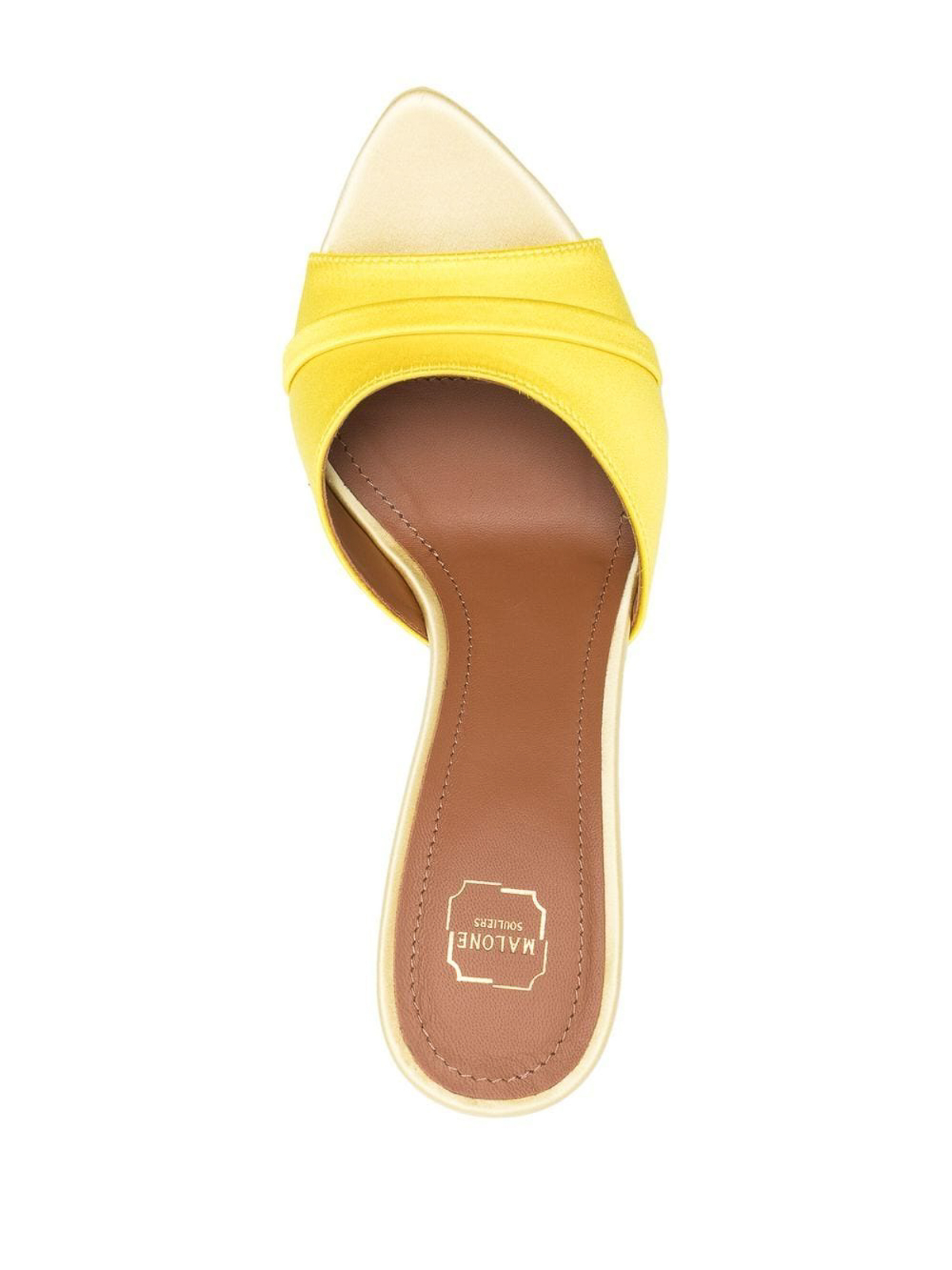Shop Malone Souliers Julia 70 Satin Sandals In Yellow