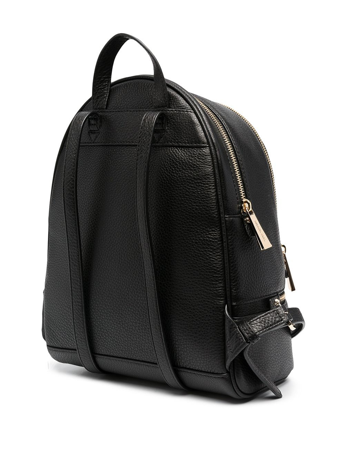 Michael Kors Rhea Medium Leather Backpack in Black