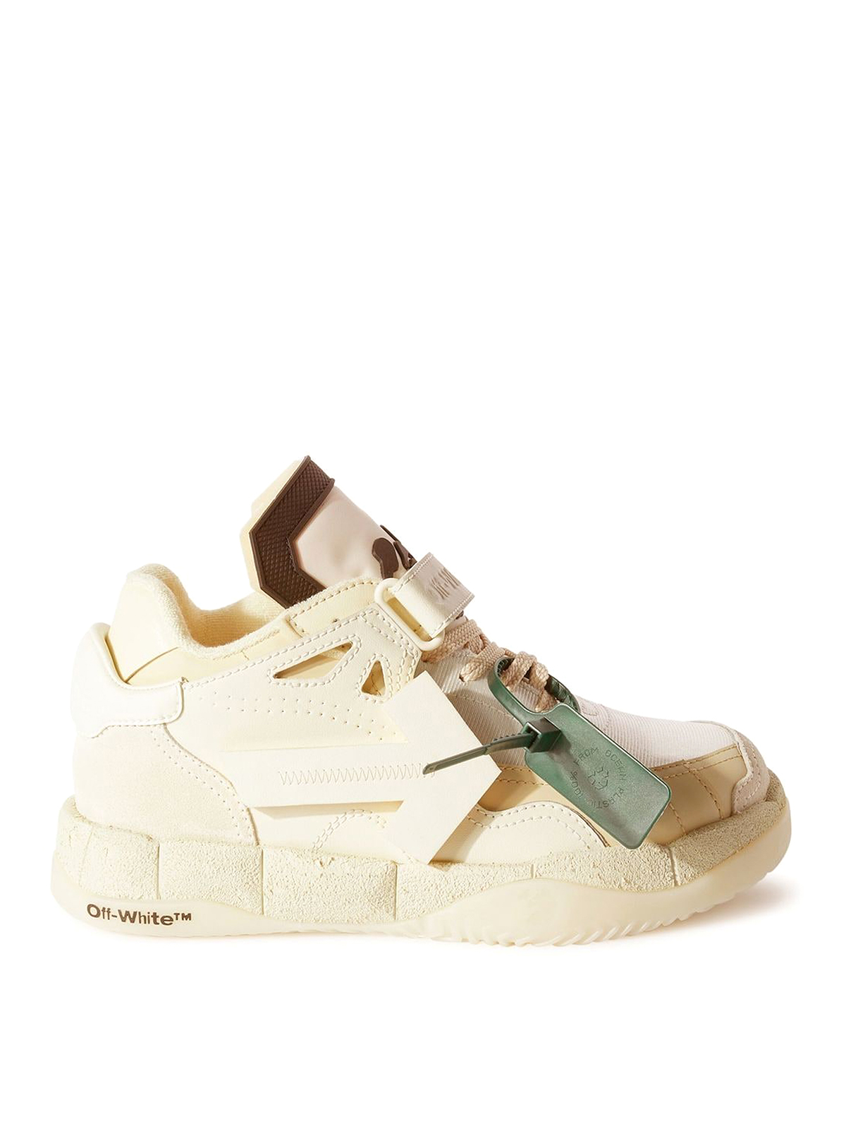 Off-white Puzzle Leather Sneakers In White