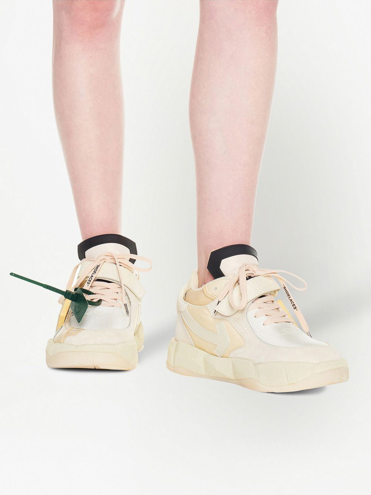 Shop Off-white Puzzle Leather Sneakers In White