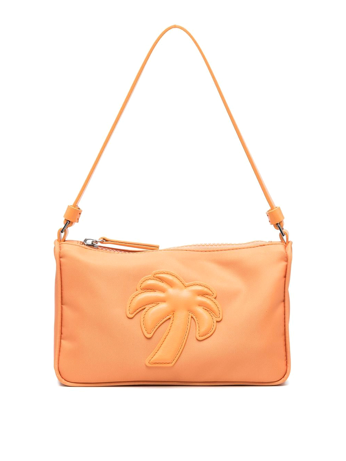Palm Angels Palm Print Shoulder Bag In Orange