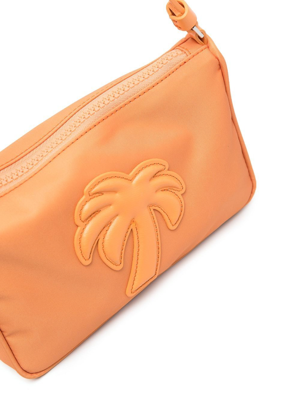 Shop Palm Angels Palm Print Shoulder Bag In Orange