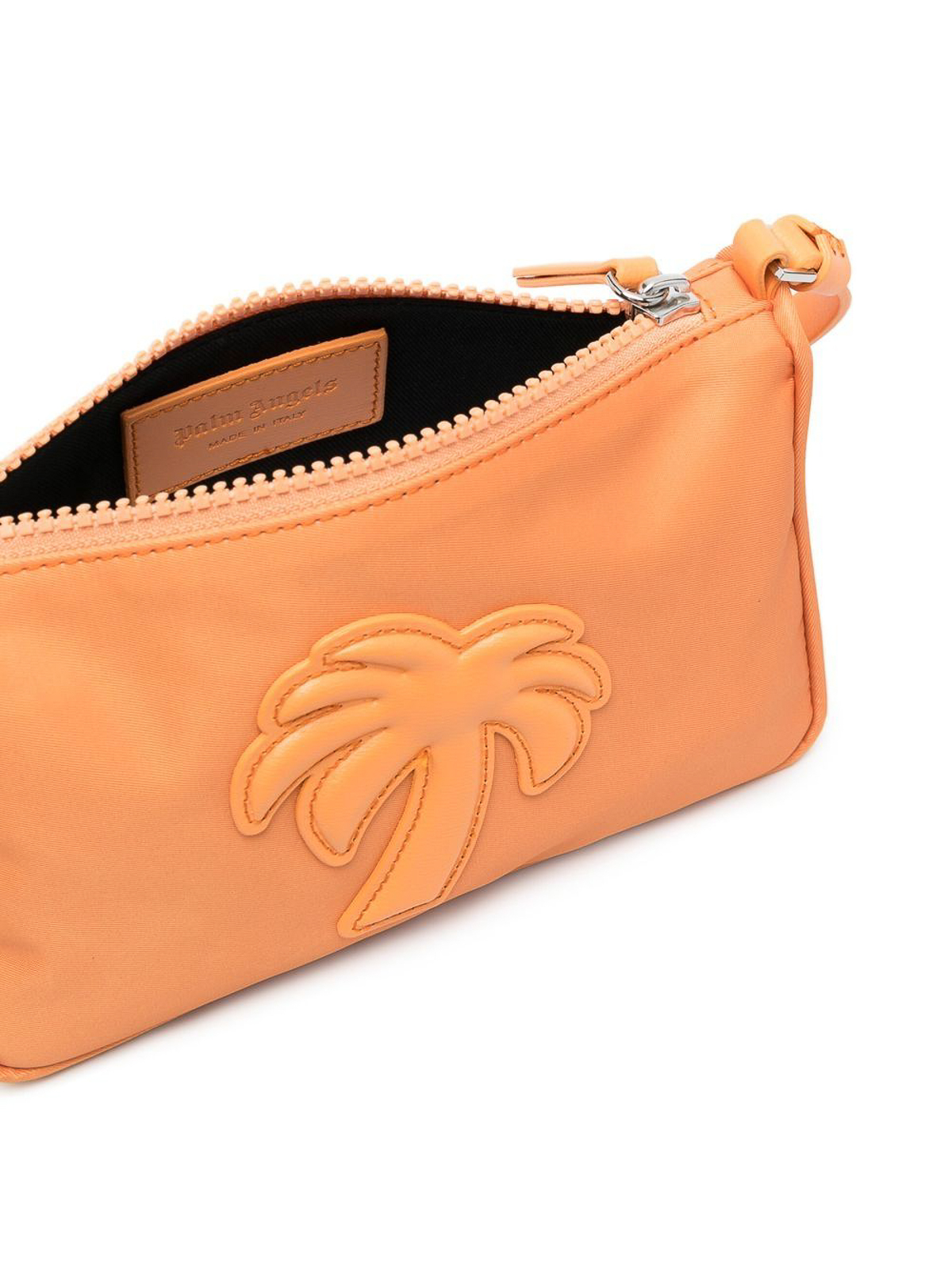 Shop Palm Angels Palm Print Shoulder Bag In Orange