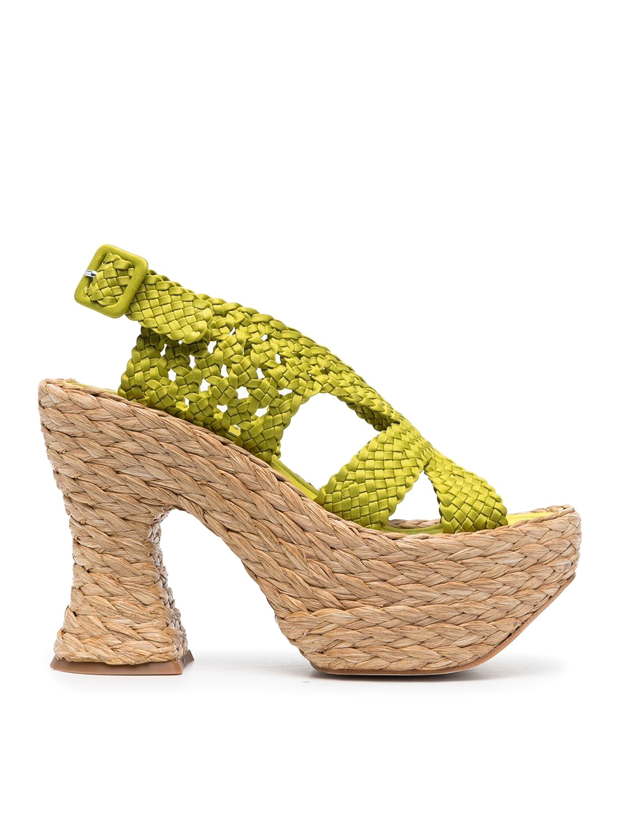 Paloma Barceló Crochet Sandals In Light Green