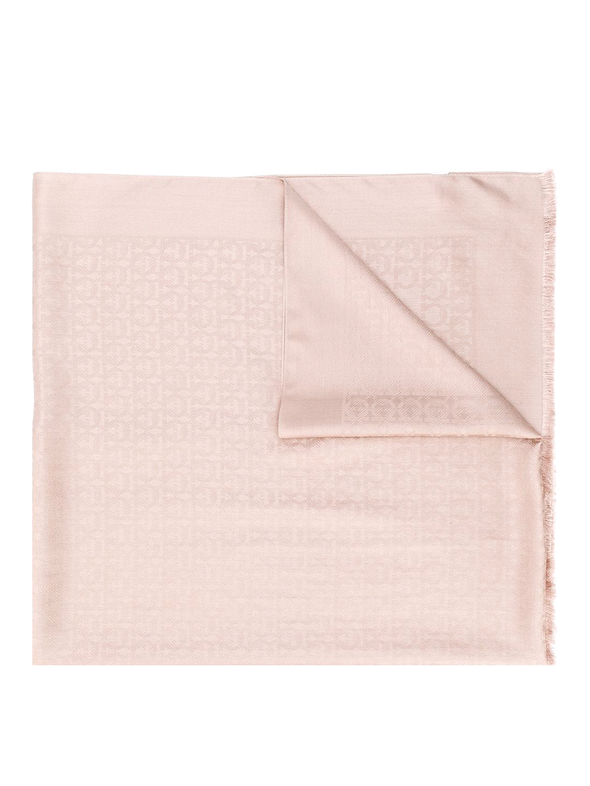 Shop Ferragamo Wool And Silk Blend Stole In Pink