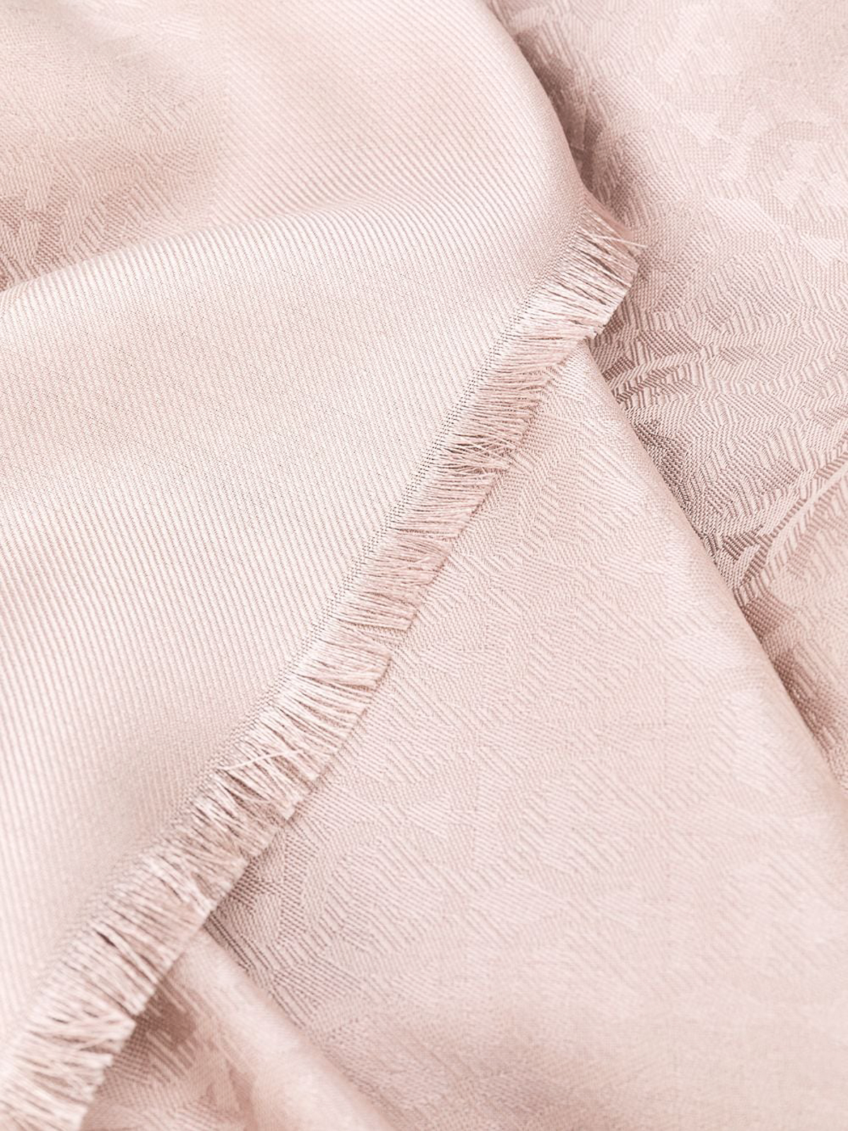 Shop Ferragamo Wool And Silk Blend Stole In Pink