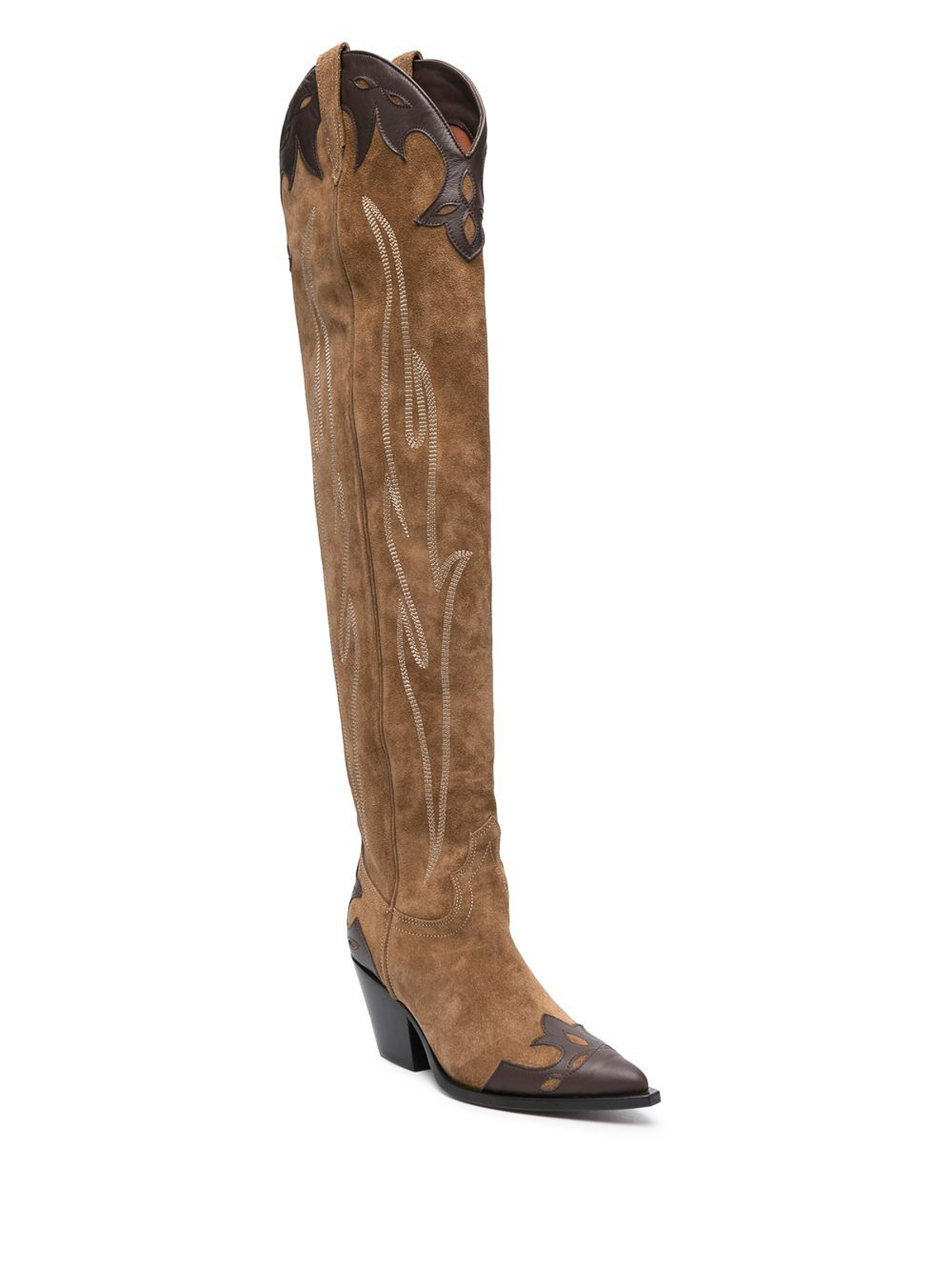 SONORA Melrose suede western boots | MELROSE60SUEDECIGARCAFFE